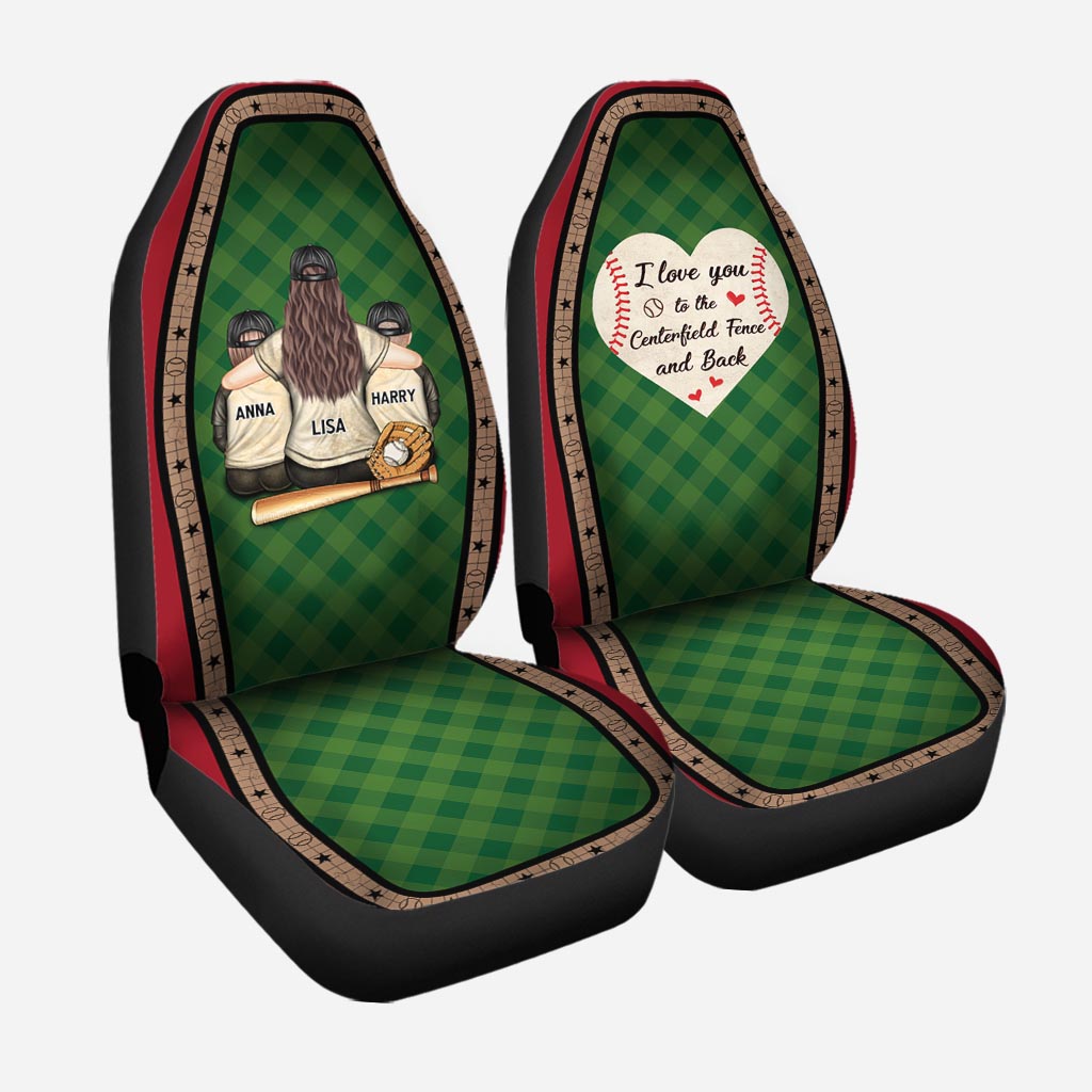 My Heart Is On That Field - Personalized Baseball Seat Covers