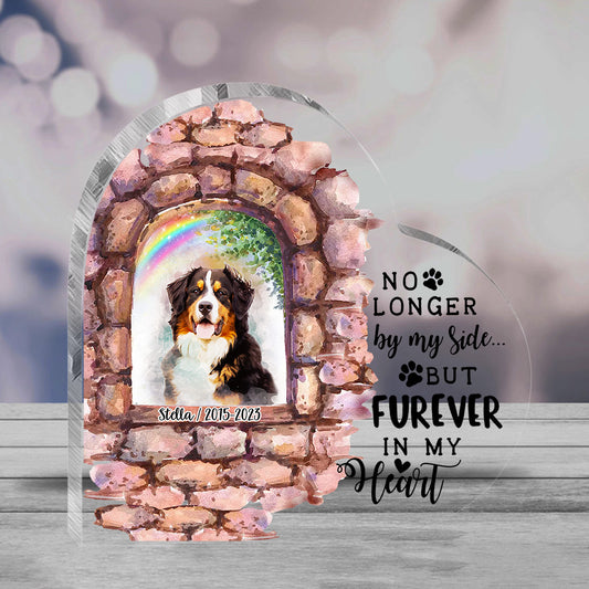No Longer By My Side - Personalized Dog Custom Shaped Acrylic Plaque