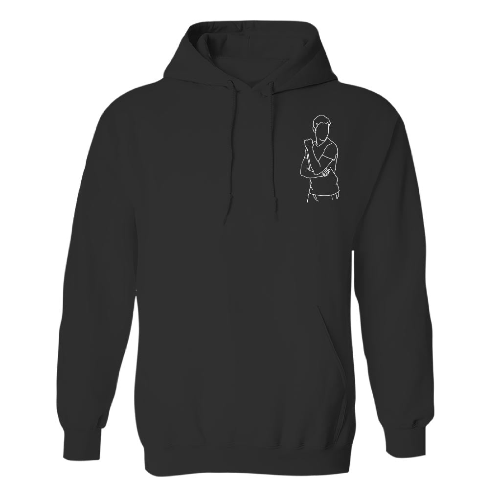 Custom Line Art - Personalized Son Embroidered Hoodie