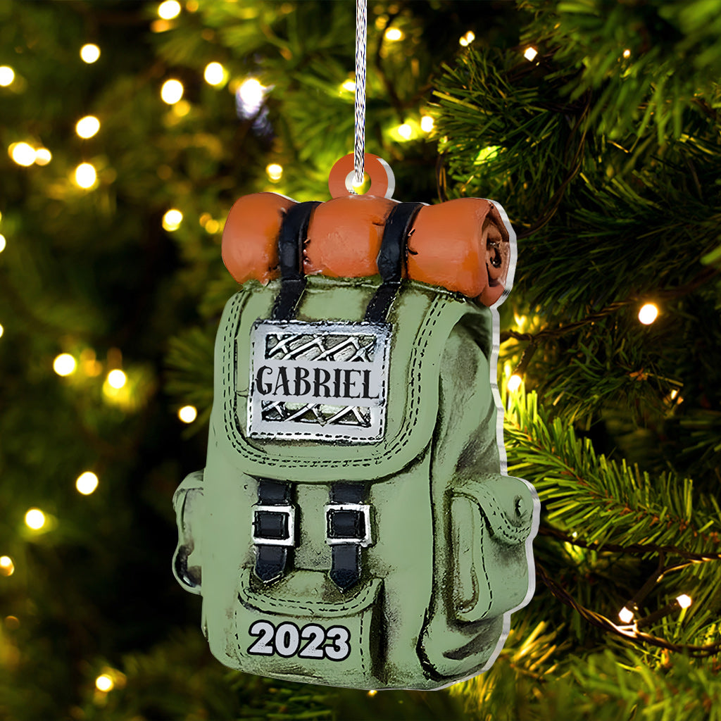 Hiking Bag - Personalized Hiking Ornament