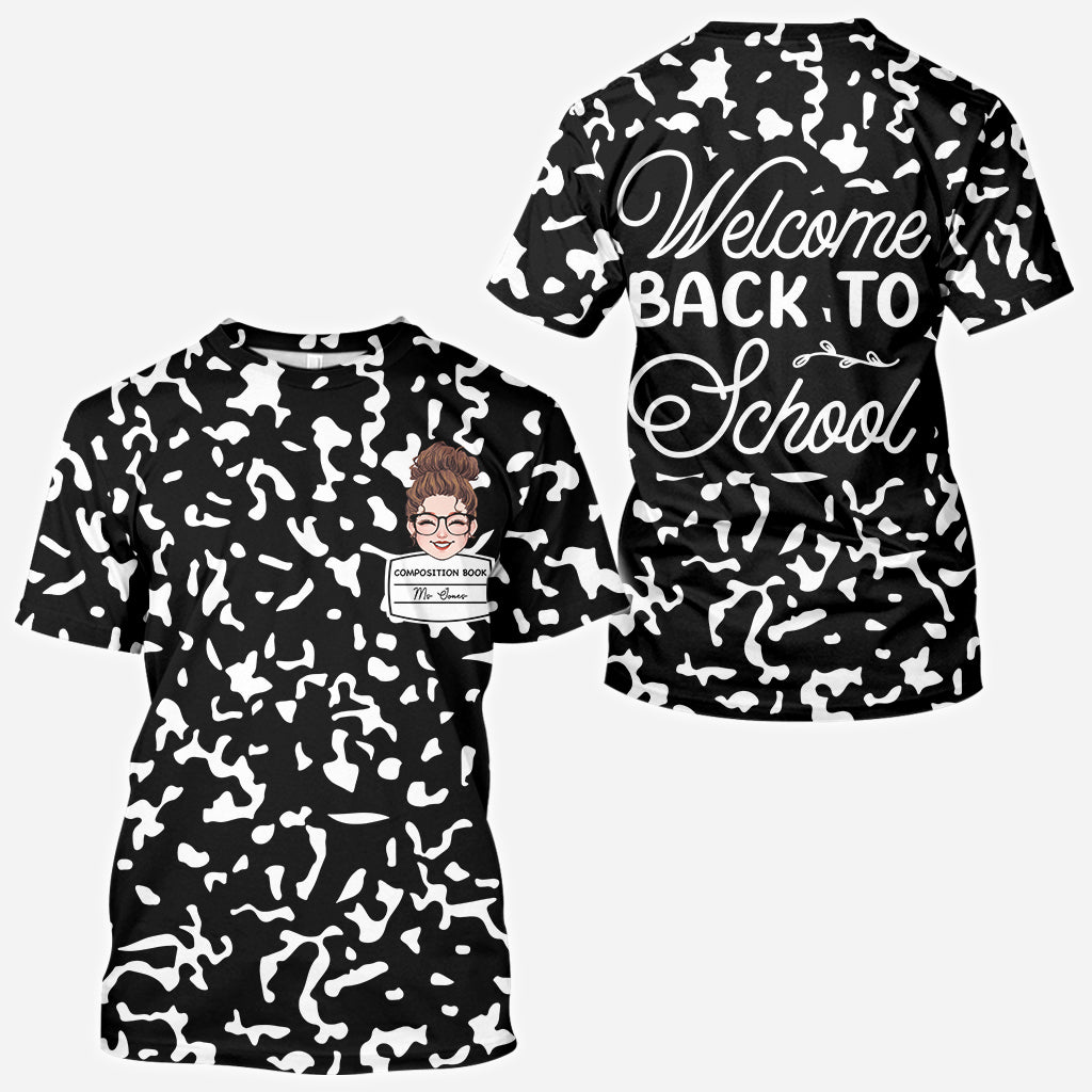 Welcome Back To School - Personalized Teacher All Over Shirt