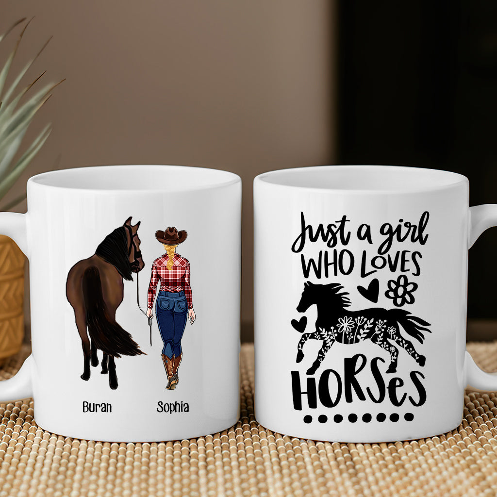 Just A Girl Who Loves Horses - Personalized Horse Mug
