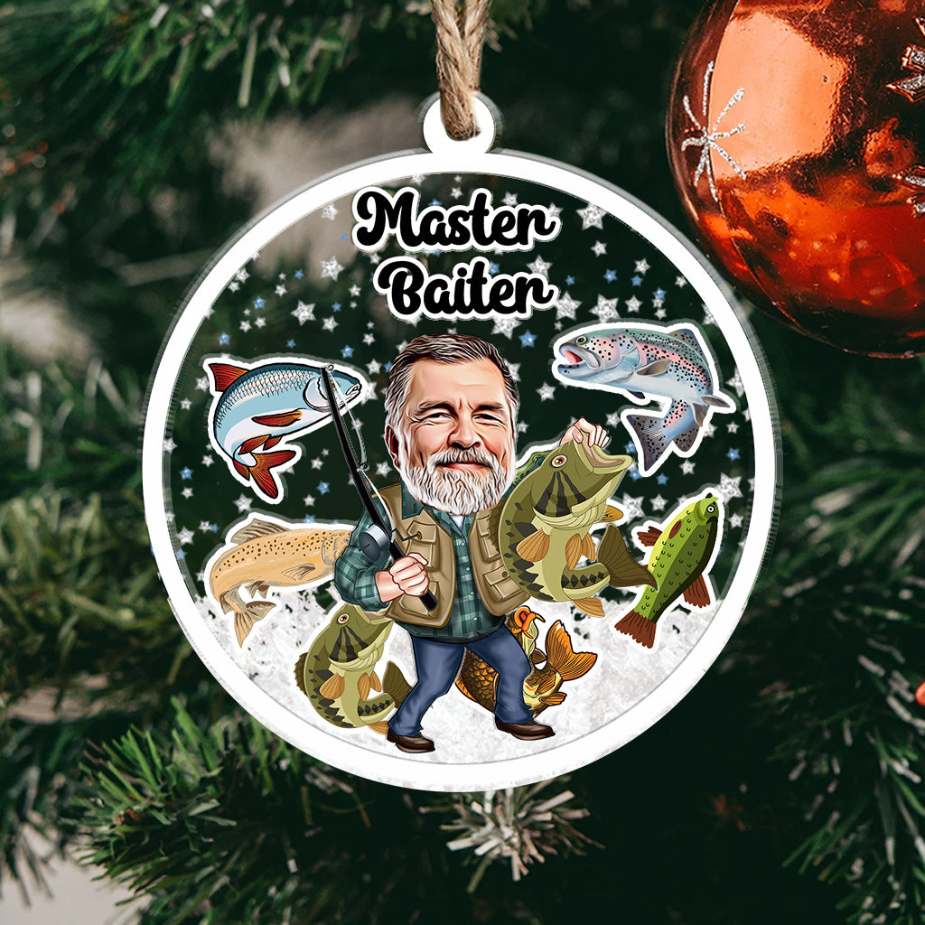 Master Baiter - Personalized Fishing 3 Layered Shaker Ornament