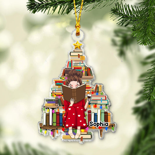 Just A Girl Who Loves Books - Personalized Book Transparent Ornament