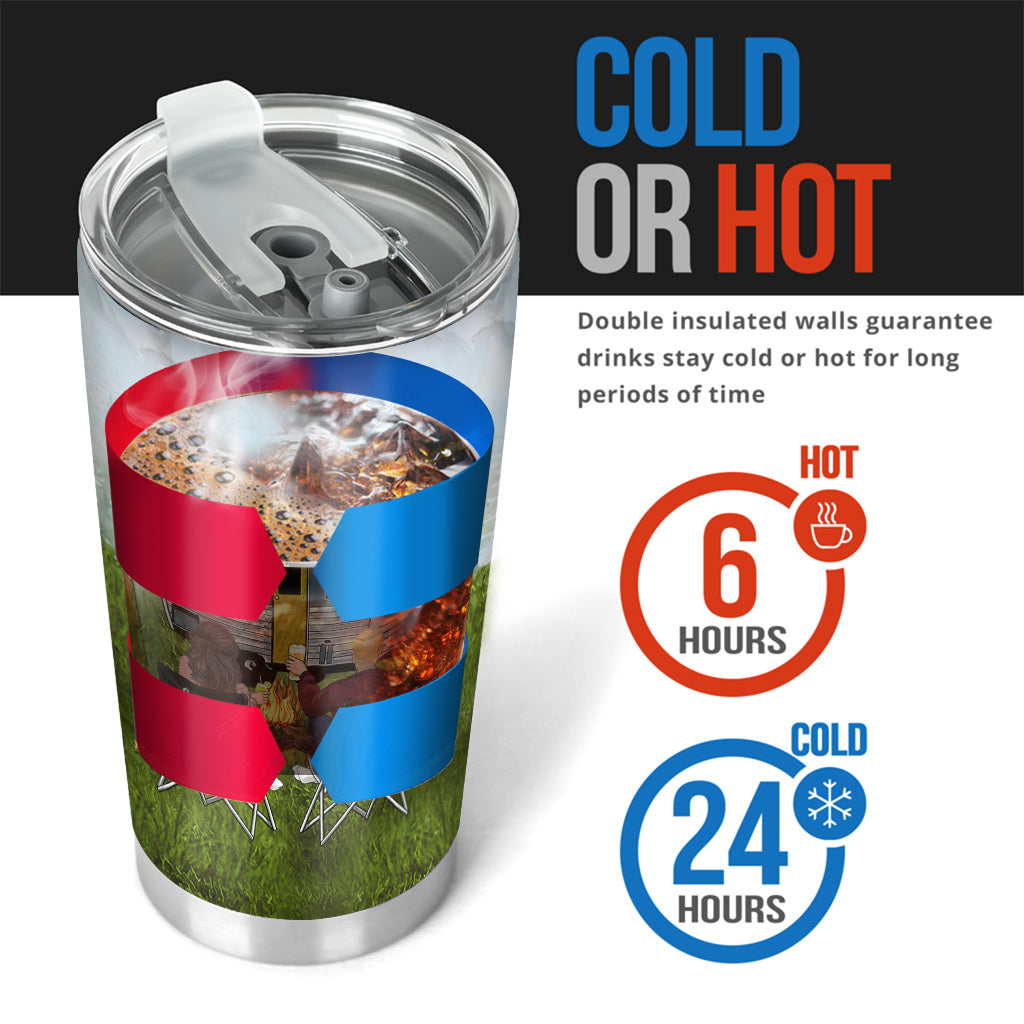 Let's Sit By The Campfire - Personalized Camping Tumbler