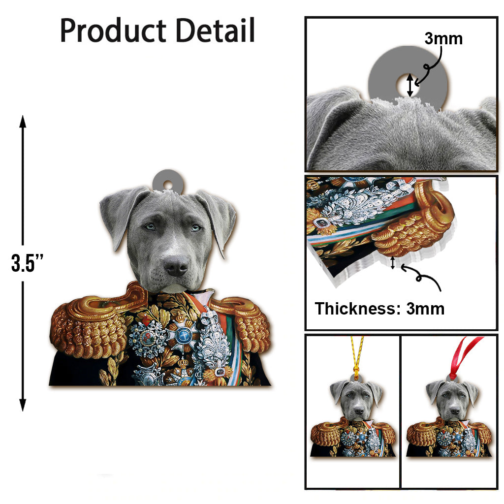Custom Royal Portrait Renaissance Style - Personalized Dog Ornament