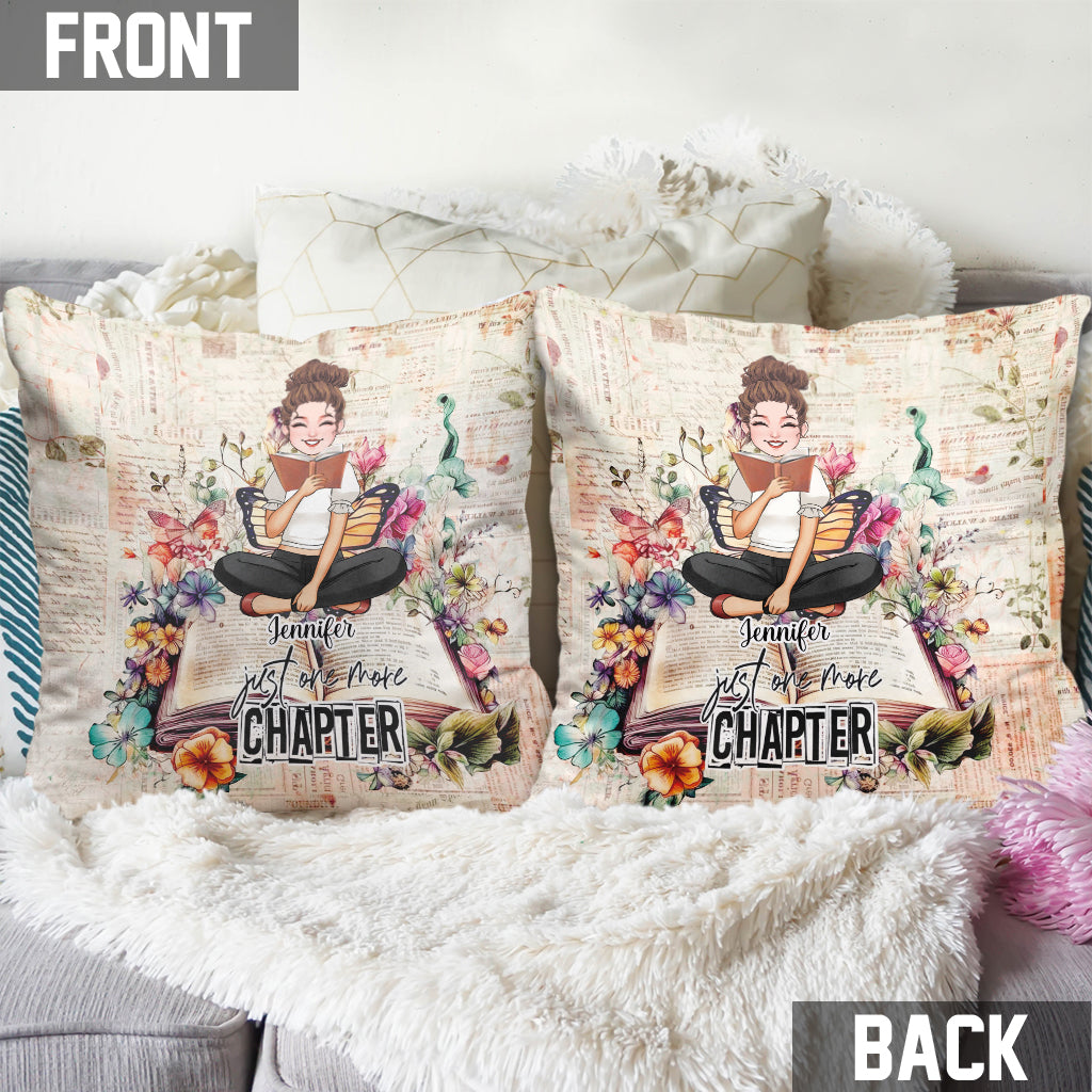 Just One More Chapter - Personalized Book Throw Pillow
