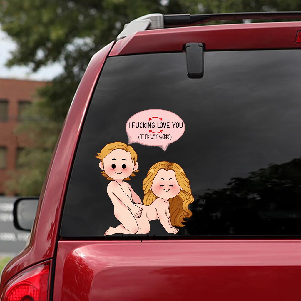 I Love You - Personalized Couple Decal Die Cut