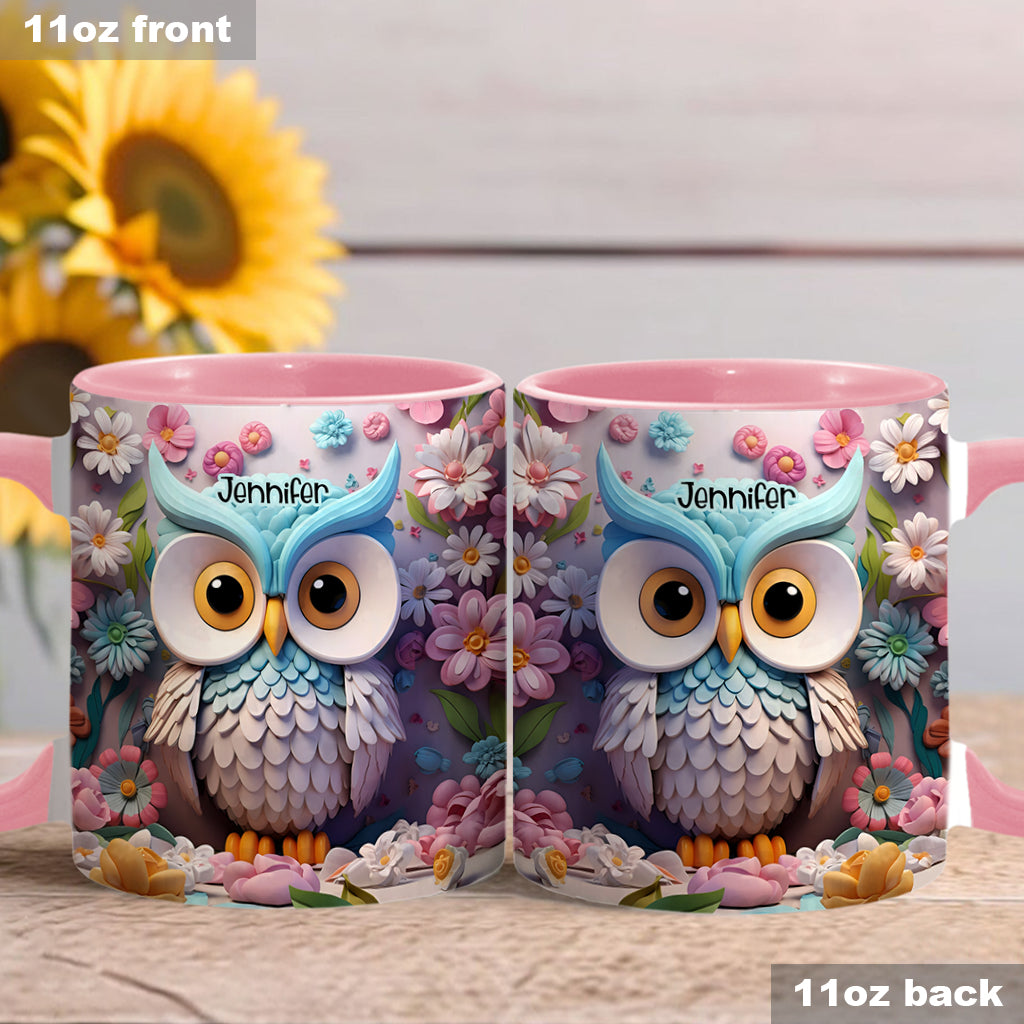 Cool Owl - Personalized Owl Accent Mug