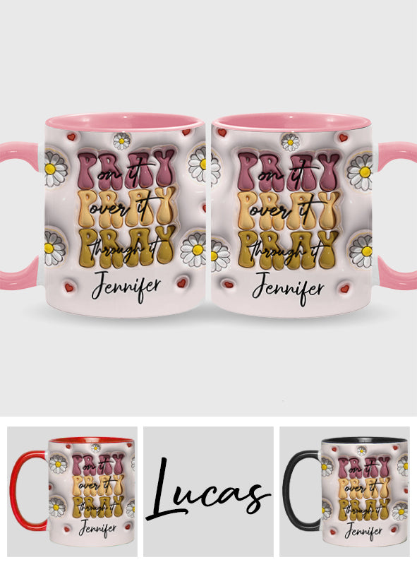 Pray On It - Personalized Christian Accent Mug