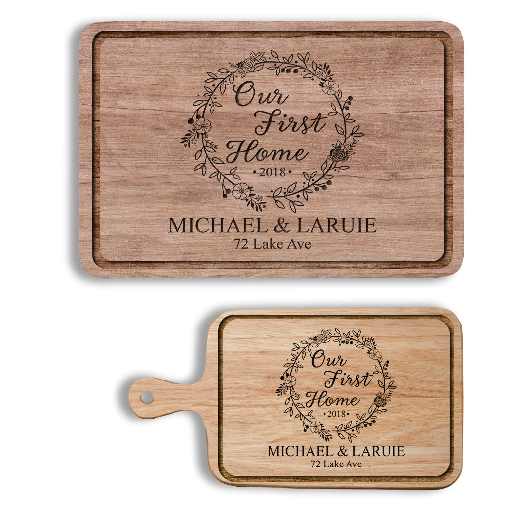 Our Frist Home - Personalized Housewarming Cutting Board