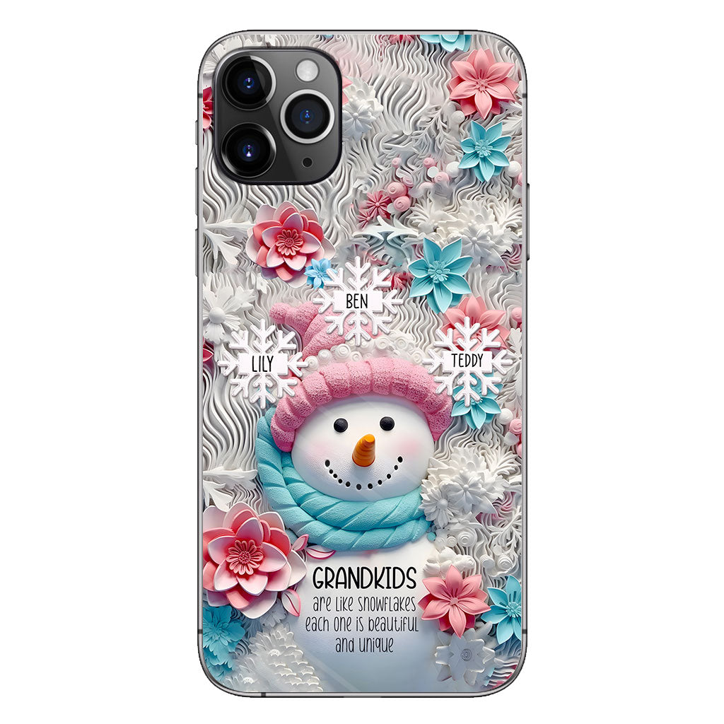 Grandkids Are Like Snowflakes - Gift for grandma - Personalized Phone Case