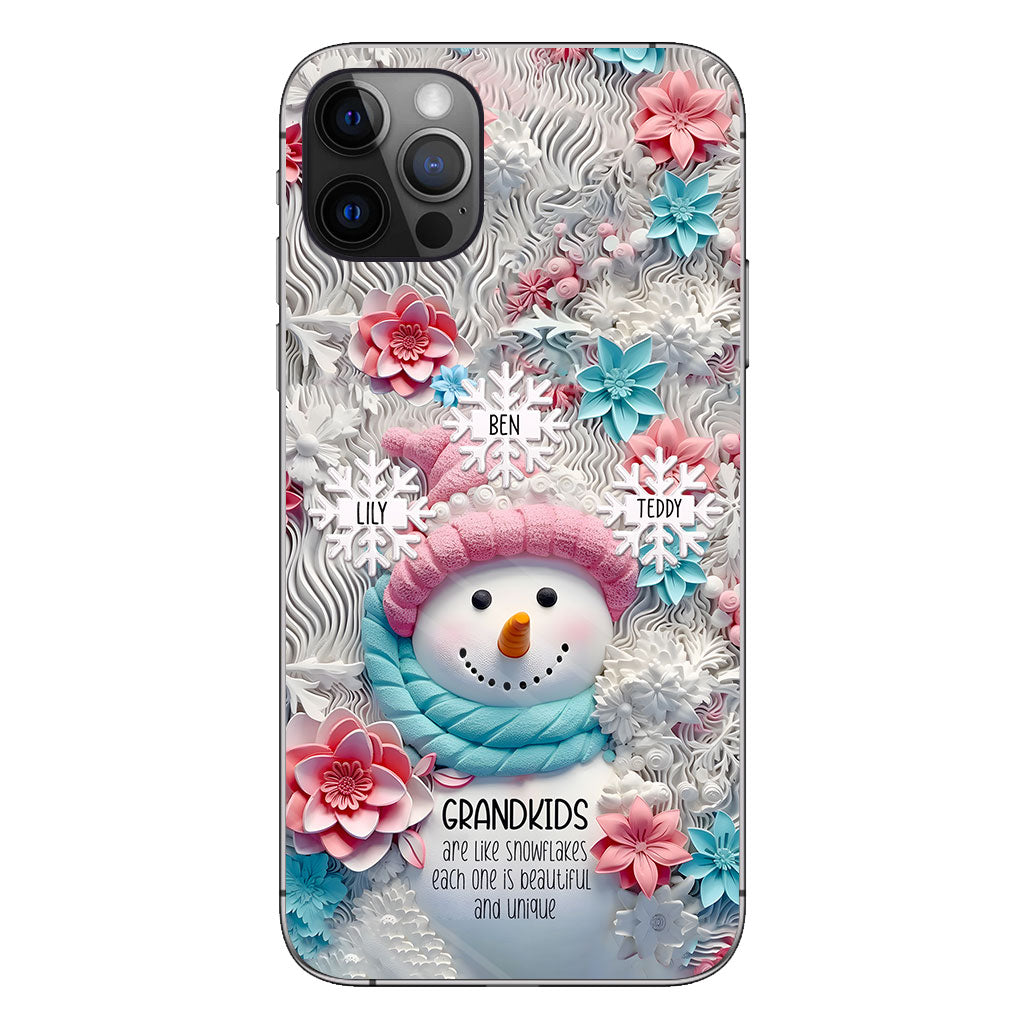 Grandkids Are Like Snowflakes - Gift for grandma - Personalized Phone Case