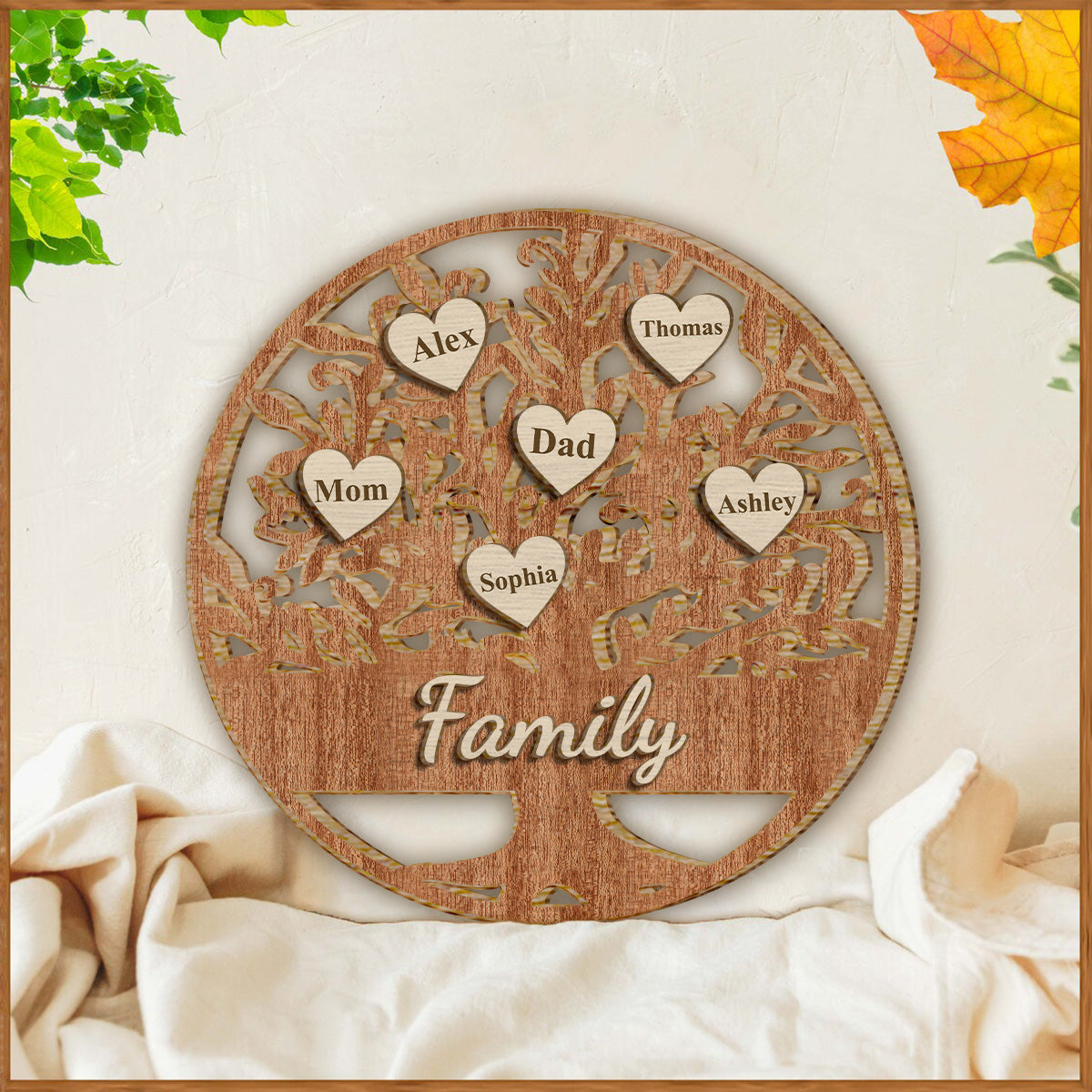 Family Is Forever - Personalized Family 2 Layered Wood Sign / Wood Plaque