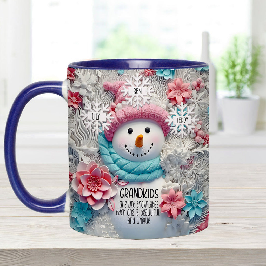 Grandkids Are Like Snowflakes - Gift for grandma - Personalized Accent Mug