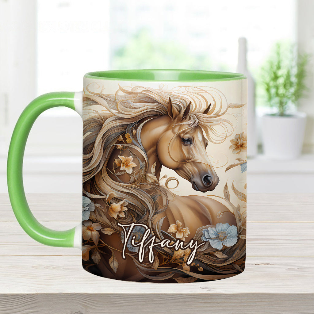 Love Horses - Personalized Horse Accent Mug