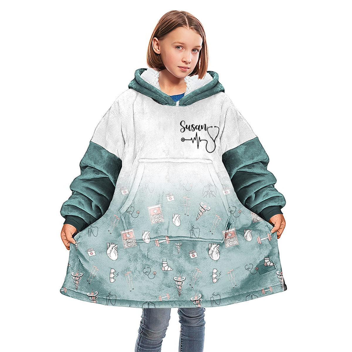 Nurse Jacket - Personalized Nurse Blanket Hoodie