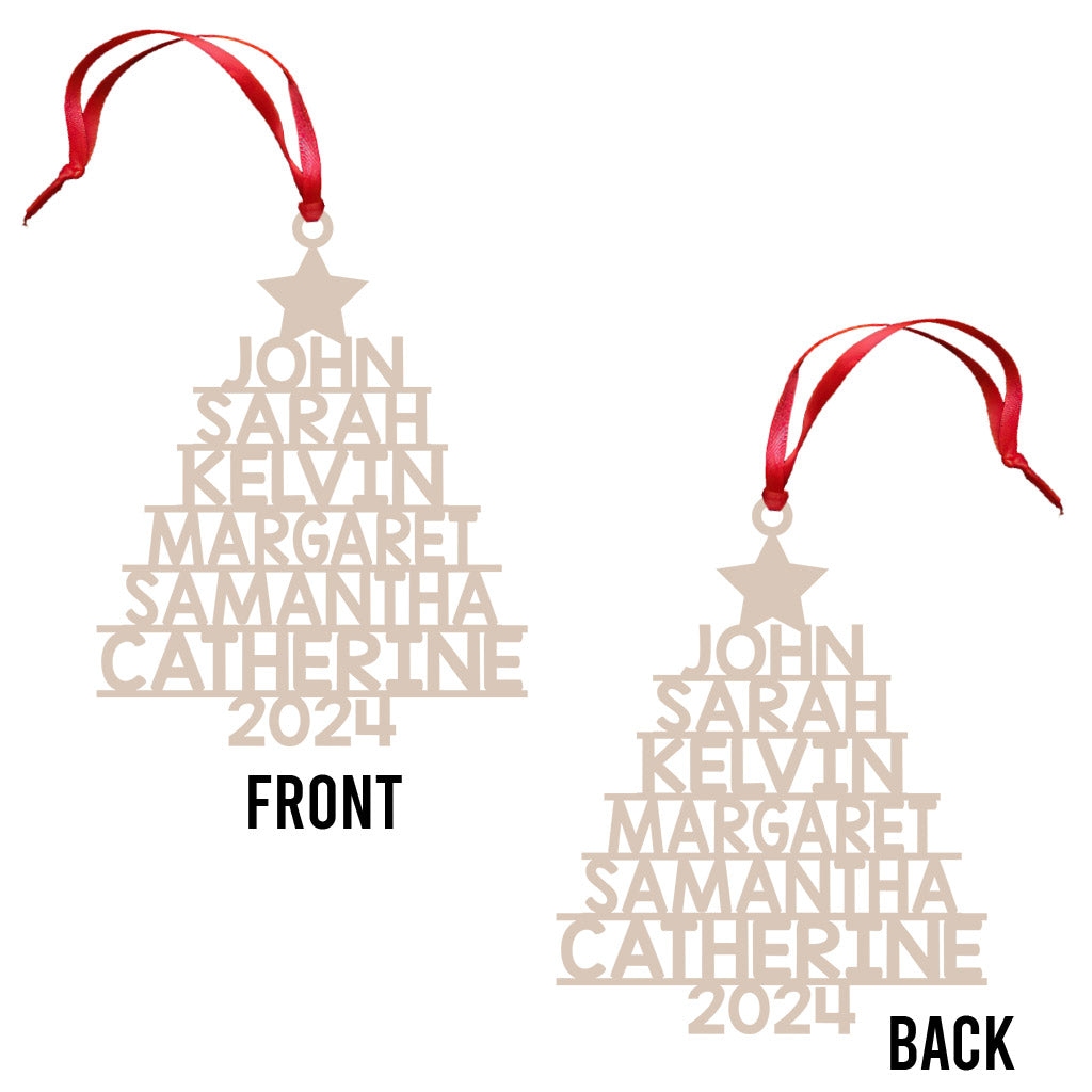 Custom Name Christmas Tree - Personalized Ornament