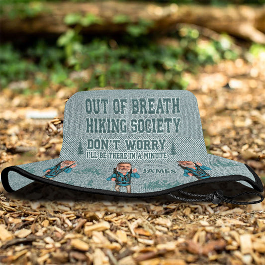 Out Of Breath Hiking Society - Personalized Hiking Boonie Hat