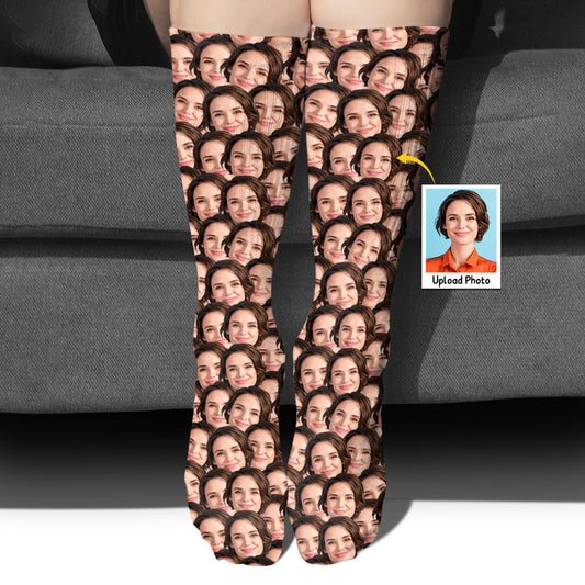 Customizable Printed Face - Personalized Aunt Socks