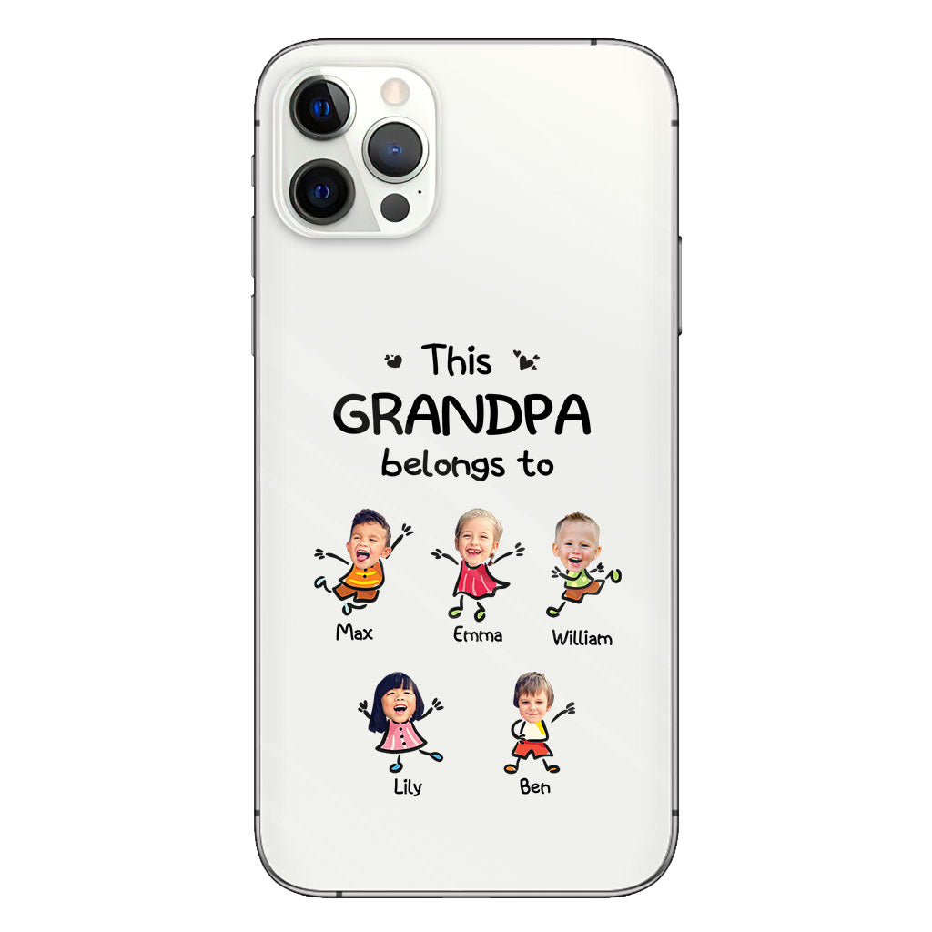 This Grandpa Belongs To - Personalized Grandpa Clear Phone Case