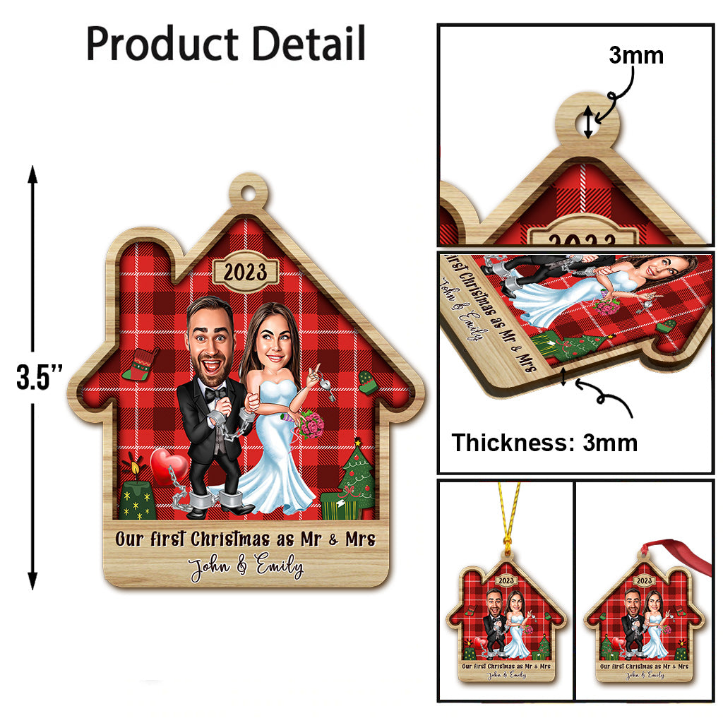 Our First Christmas - Personalized Husband And Wife Ornament