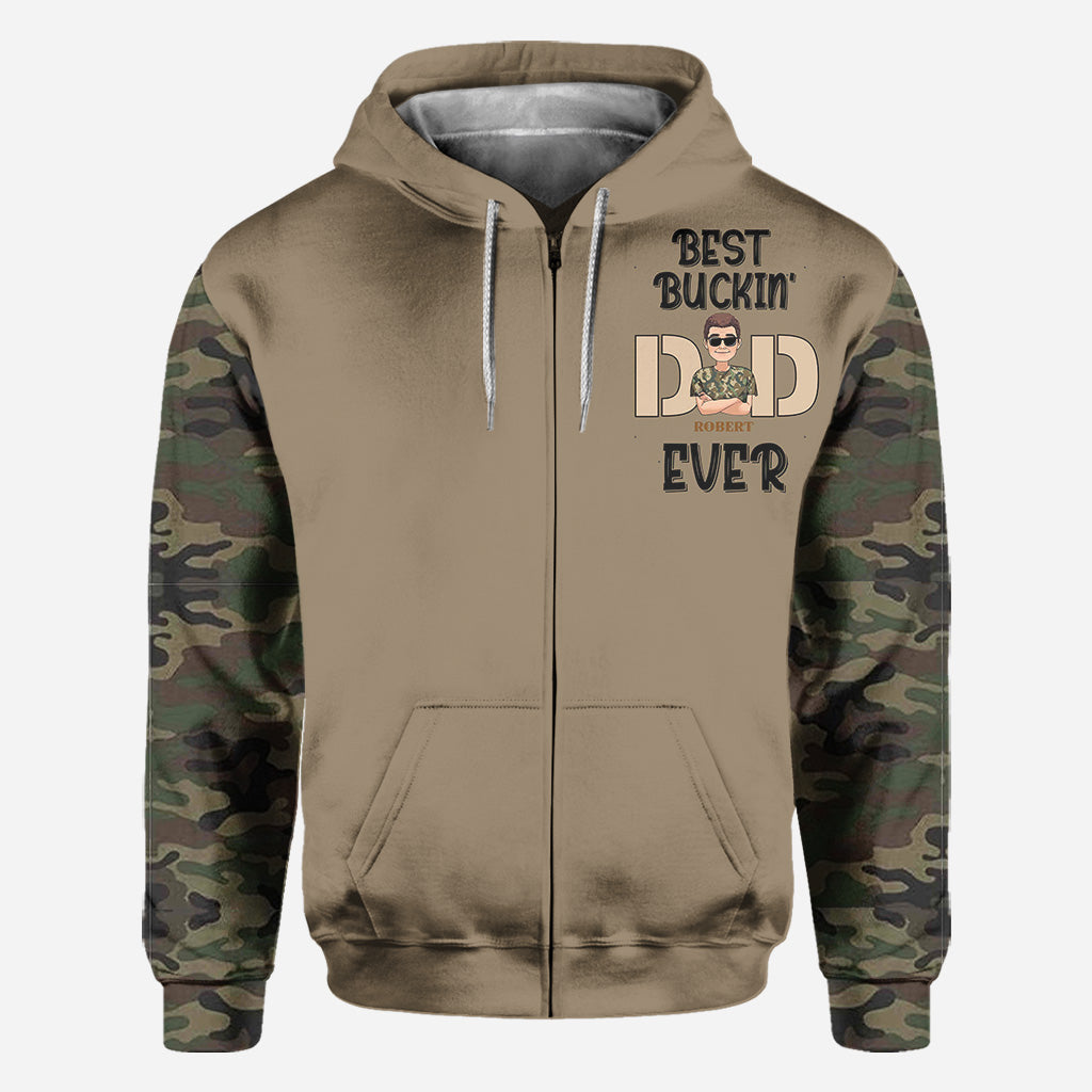 Best Buckin' Dad - Personalized Hunting All Over Shirt