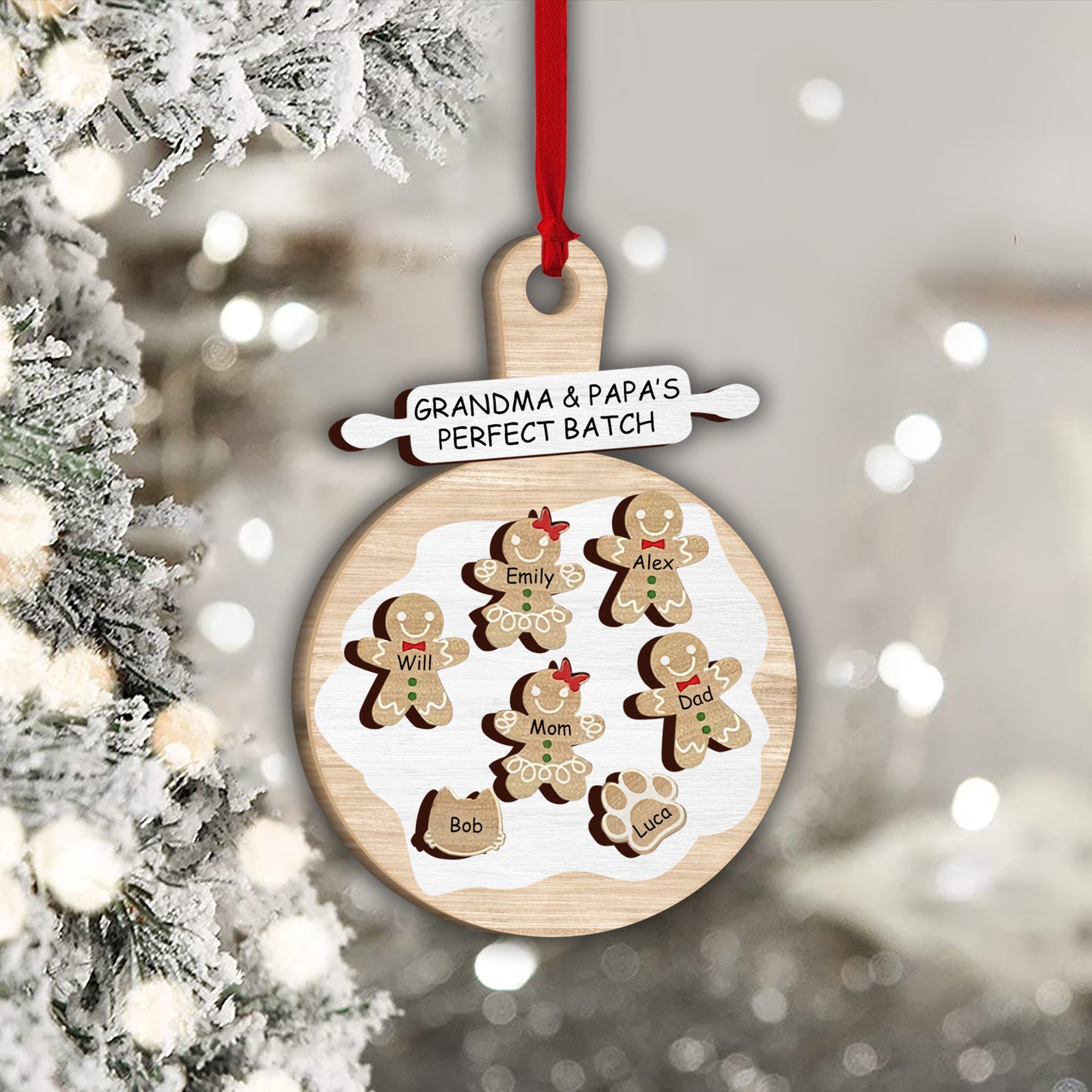 Perfect Batch - Gift for grandpa - Personalized 2 Layered Piece Ornament