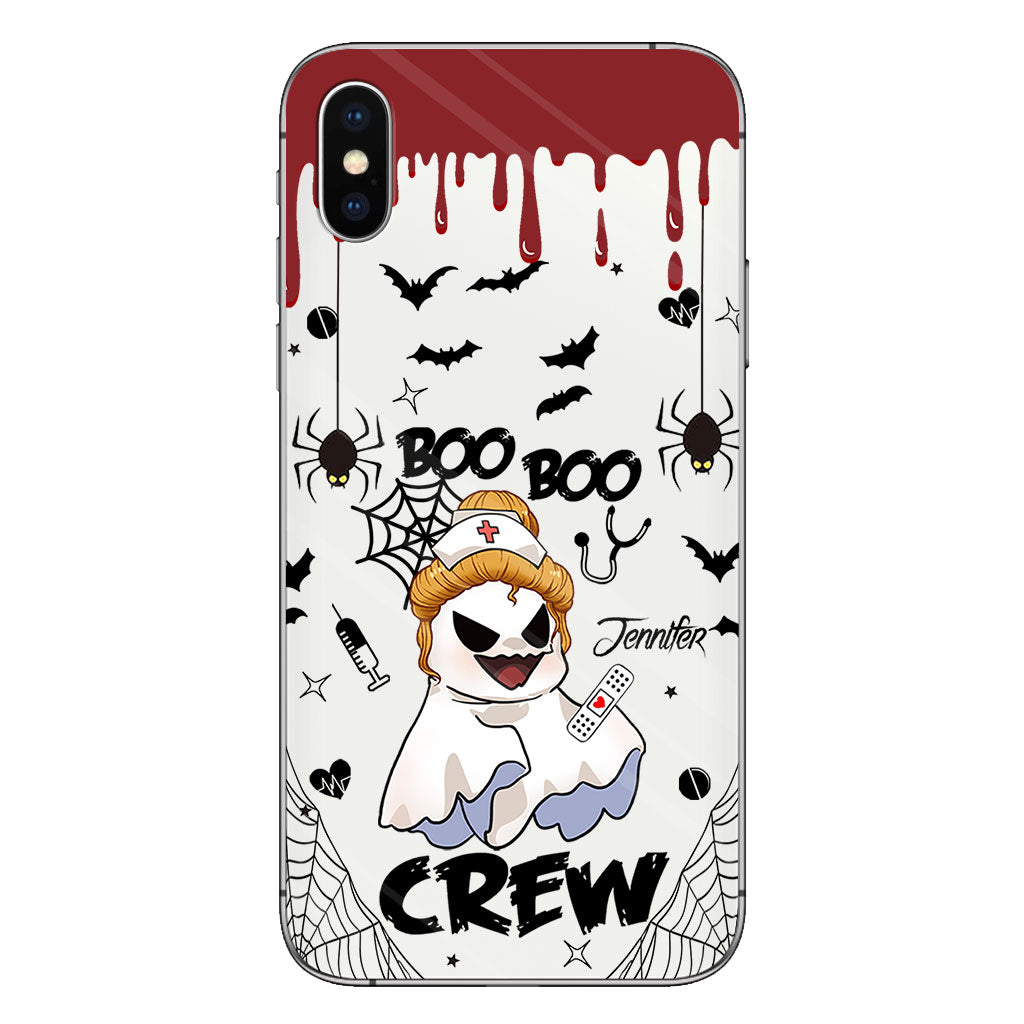 Boo Boo Crew - Personalized Nurse Clear Phone Case
