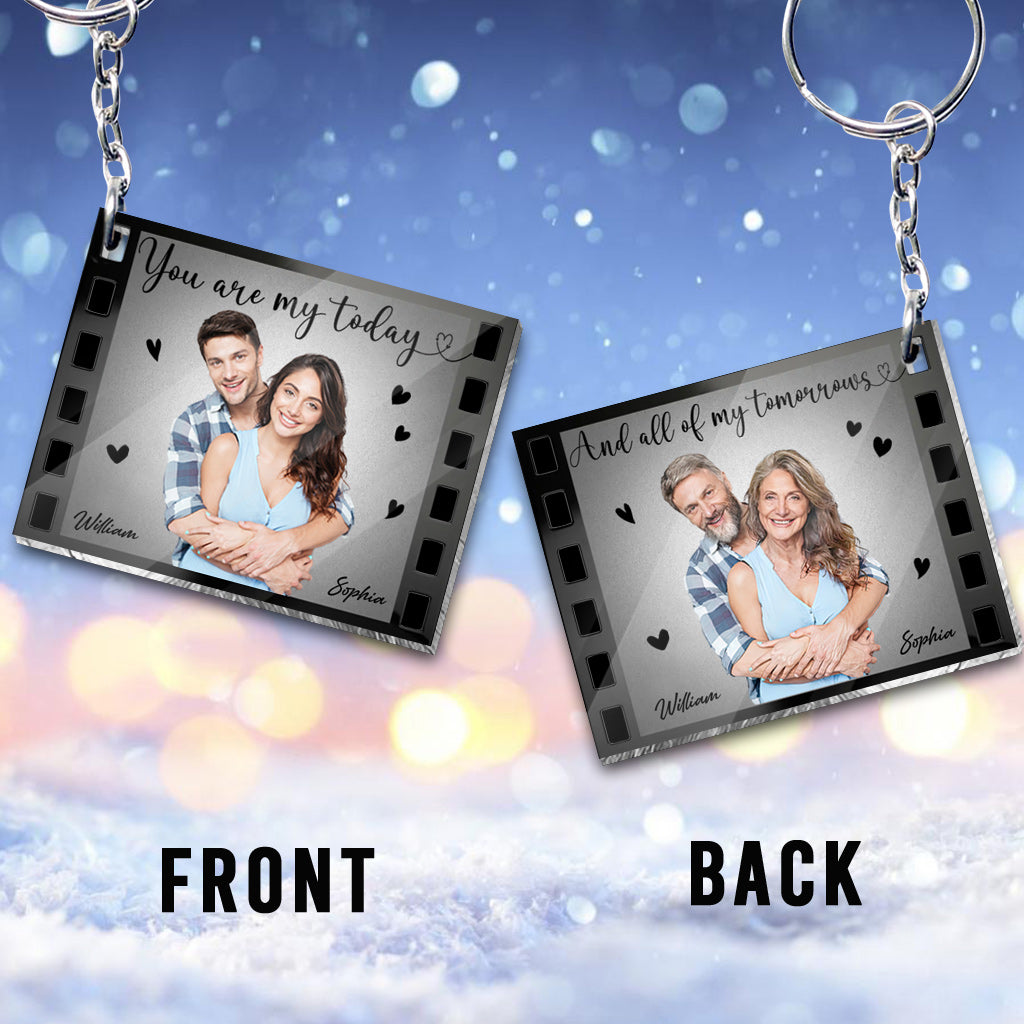 You Are My Today And All Of My Tomorrows - Personalized Couple Keychain