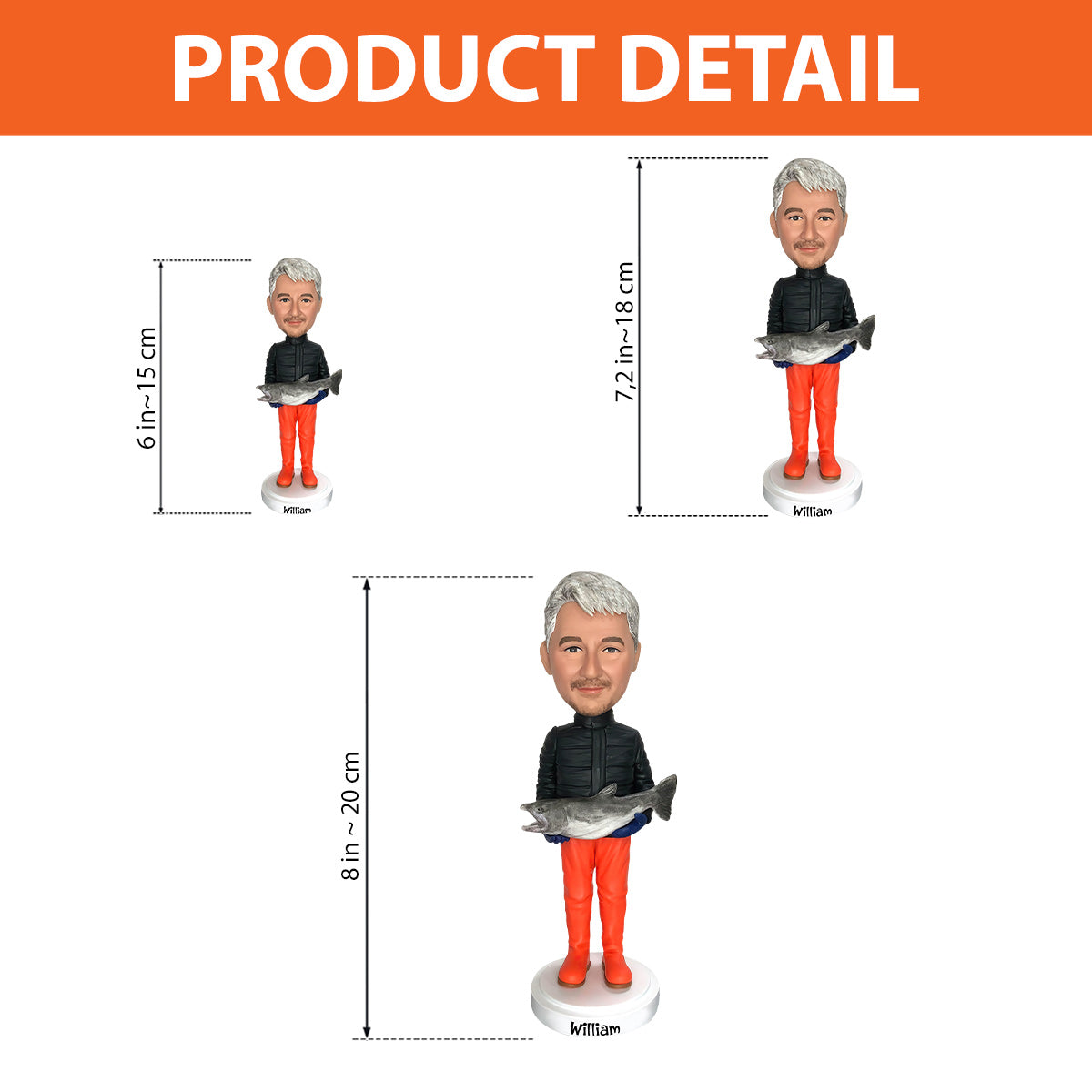 Fishing Bobblehead - Personalized Fishing Bobblehead