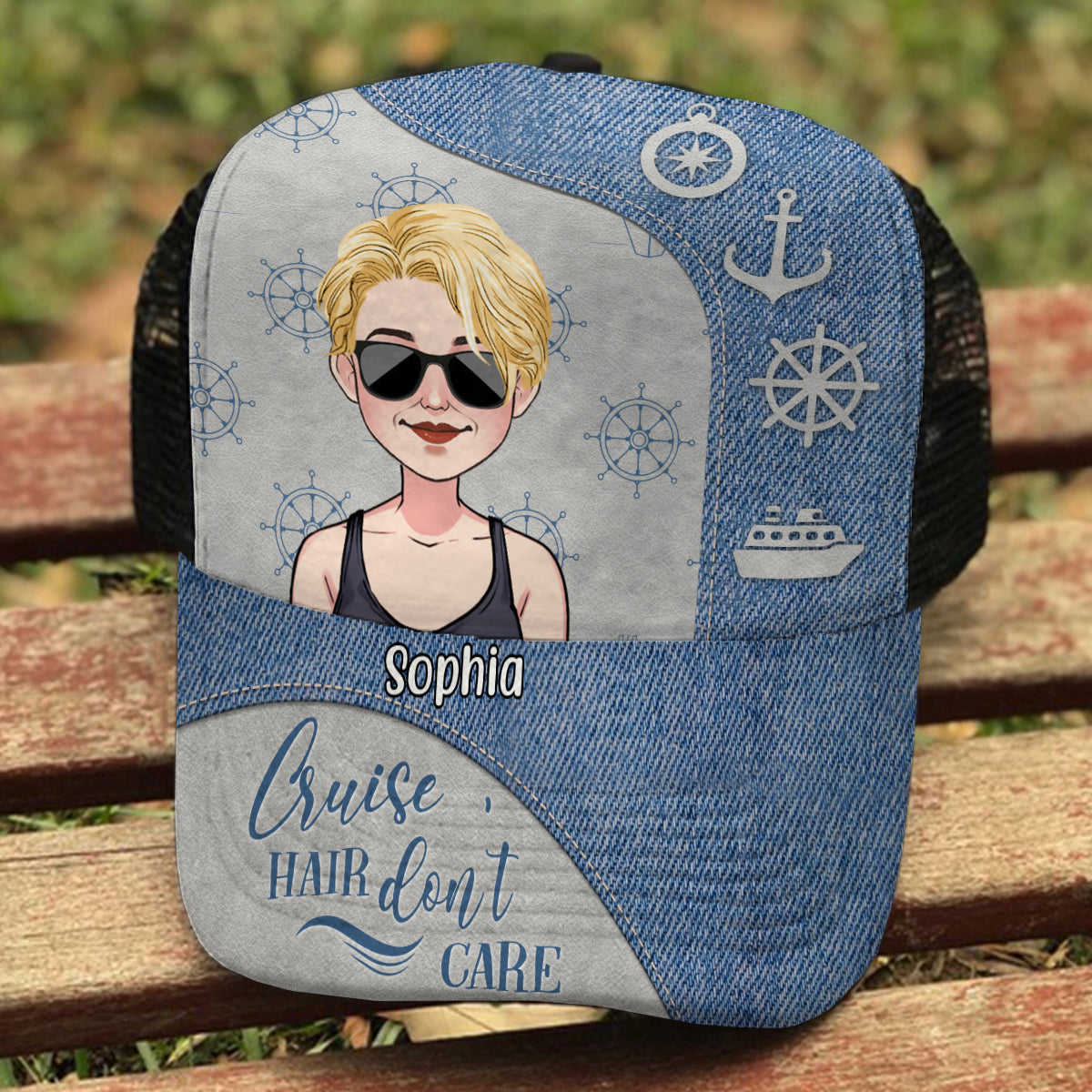 Cruise Hair Don't Care - Personalized Cruising Trucker Hat