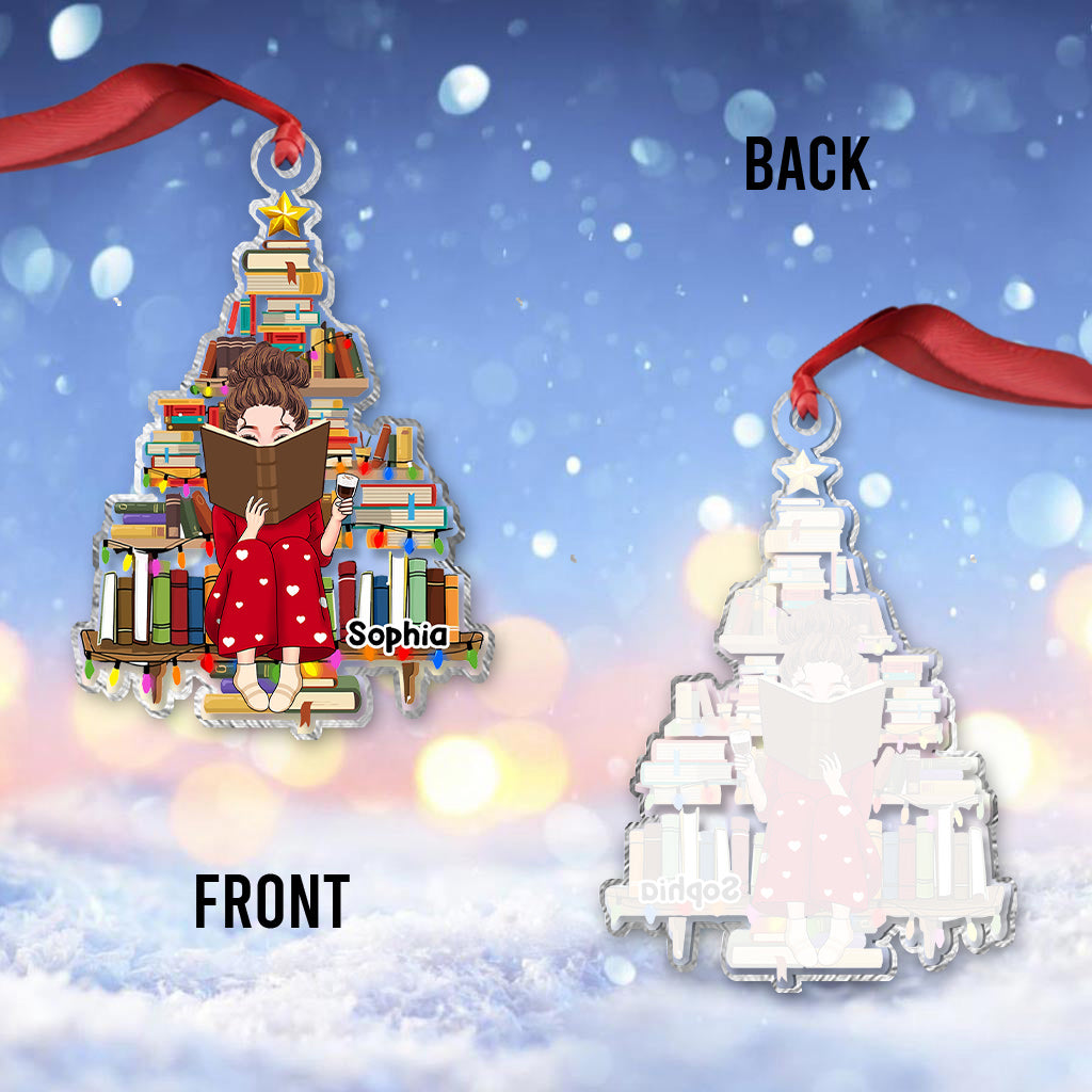 Just A Girl Who Loves Books - Personalized Book Transparent Ornament