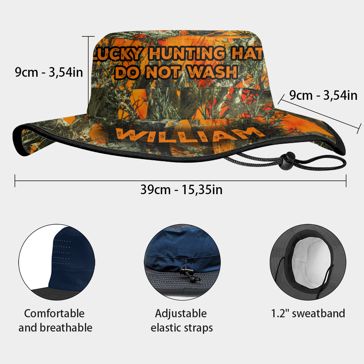 Lucky Hunting Hat - Personalized Hunting Boonie Hat