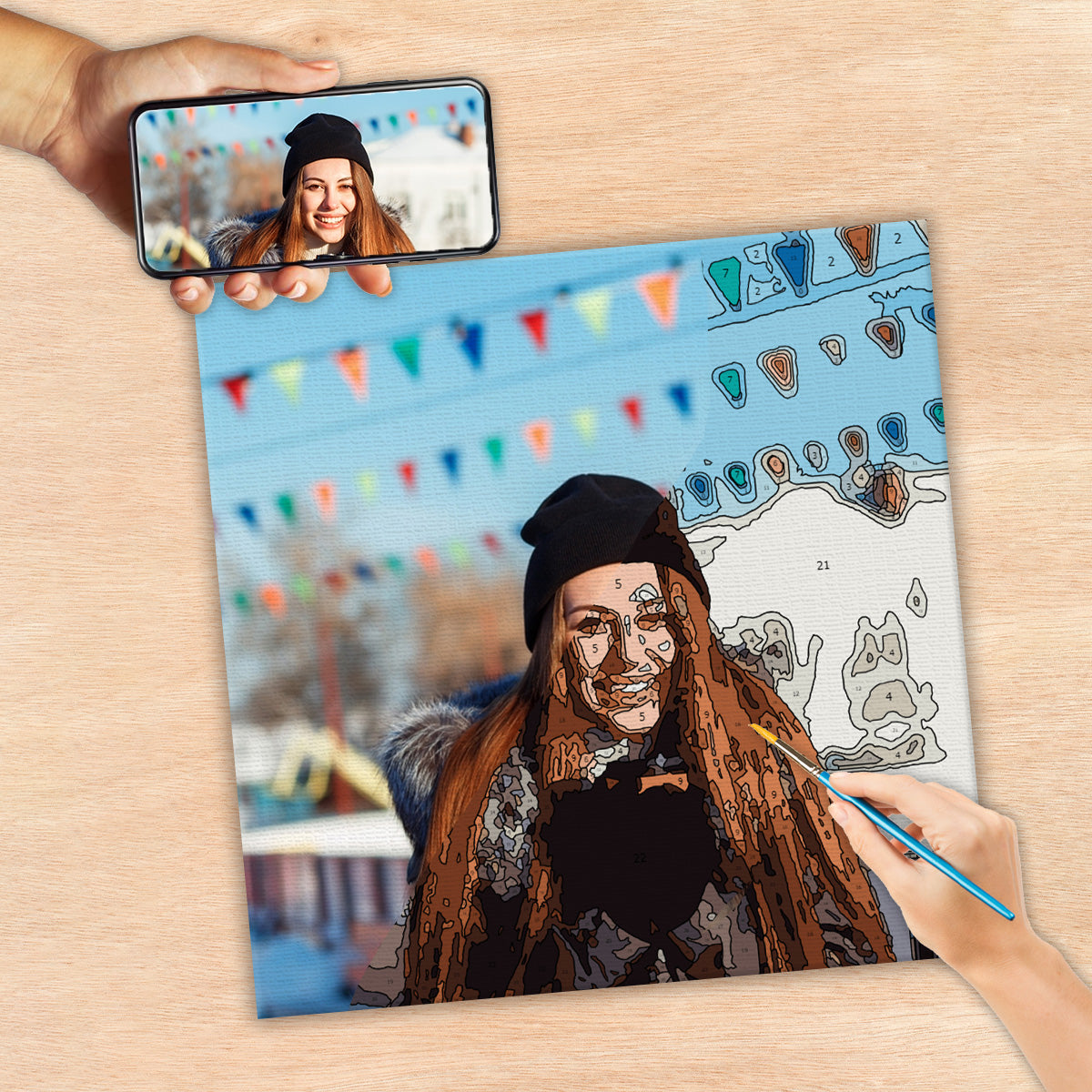 Custom Photo - Personalized Aunt Paint By Numbers Kit