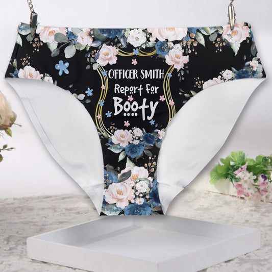 Officer Report For Booty - Personalized Police Officer Women Briefs