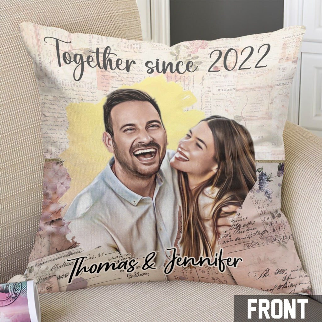 Together Since - Personalized Couple Throw Pillow