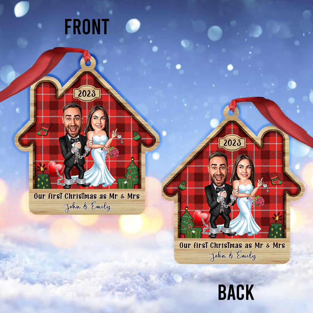 Our First Christmas - Personalized Husband And Wife Ornament
