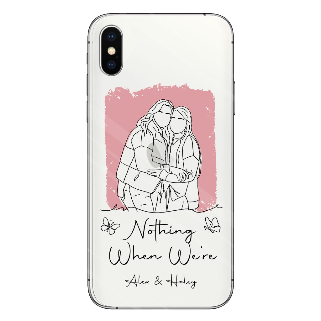 Nothing Makes Sense When We're Apart - Personalized Bestie Clear Phone Case