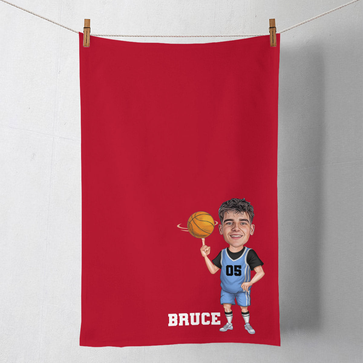 Sporty Towel - Personalized Basketball Towel