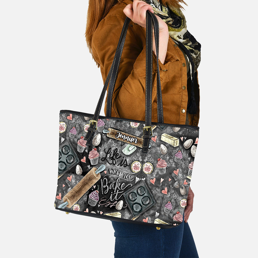 Life Is What You Bake It - Personalized Baking Leather Bag