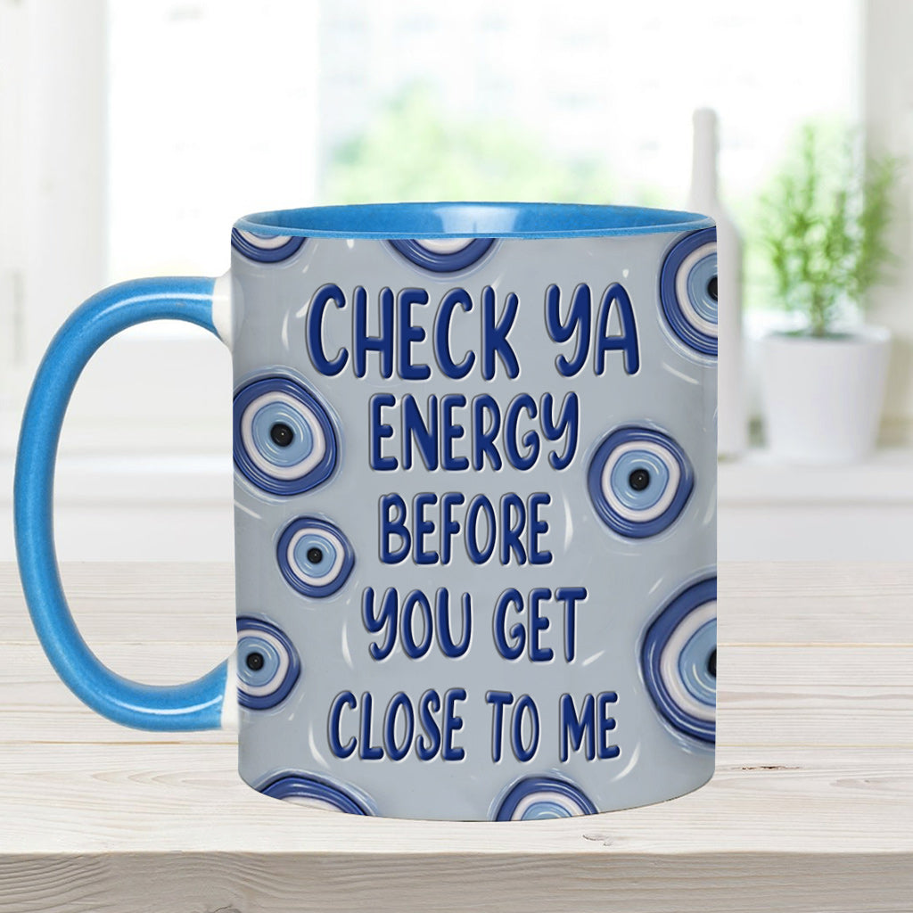 Check Ya Energy - Personalized Witch Accent Mug