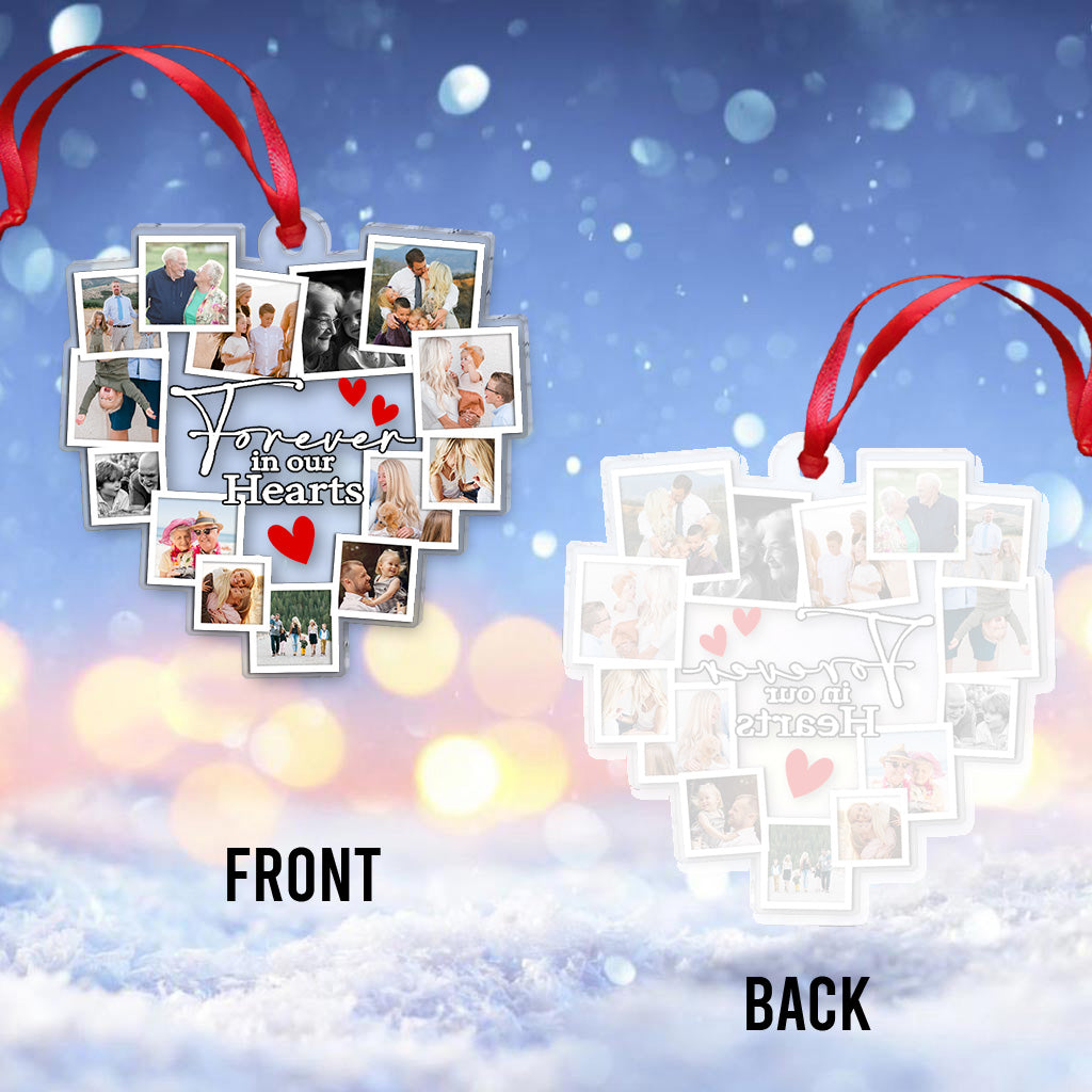 Forever In My Heart - Personalized Memorial Transparent Ornament