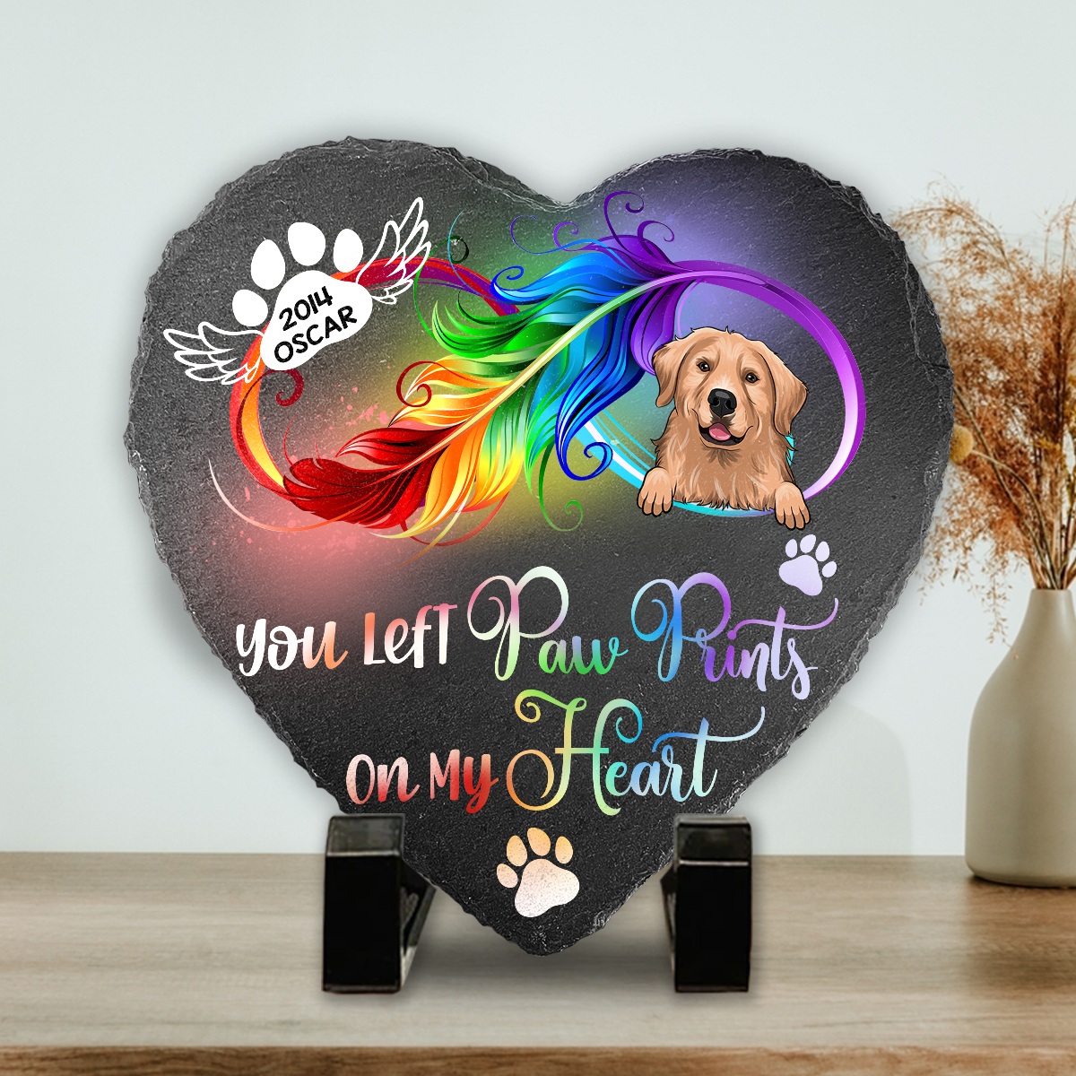 Forever In My Heart - Personalized Dog Heart Shaped Stone