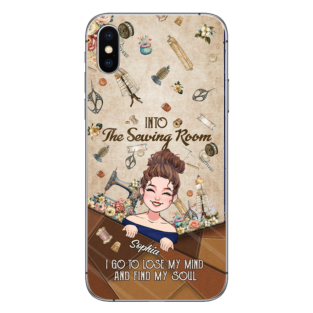 And Into The Sewing Room I Go - Personalized Sewing Phone Case