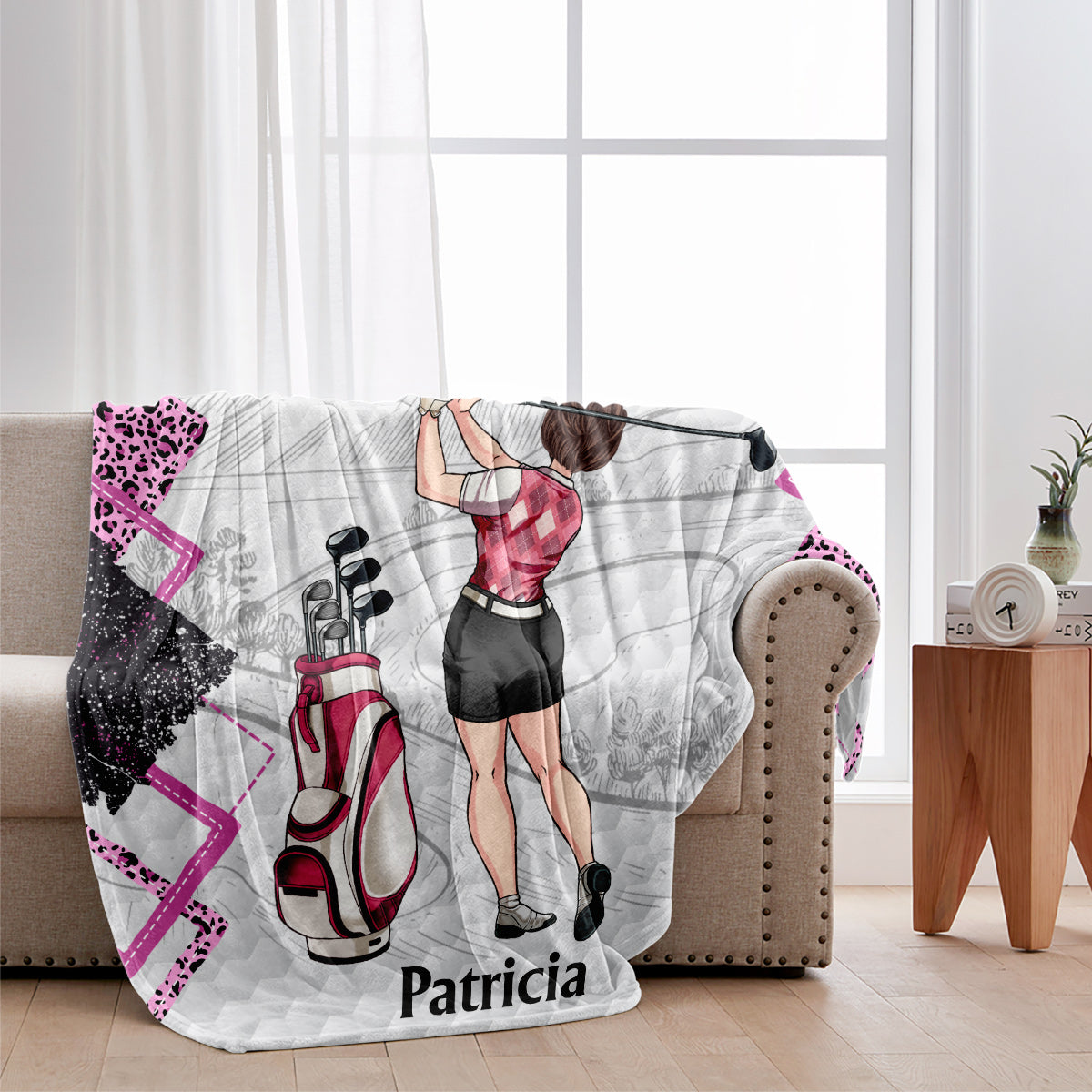 Golf Instruction - Golf gift for her, girlfriend, wife, daughter - Personalized Blanket
