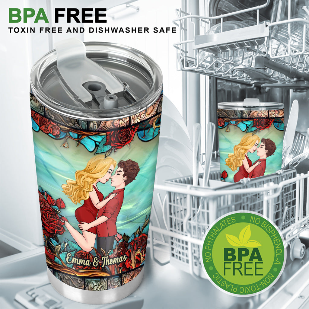 I Met You. I Liked You. I Love You. I'm Keeping You. Forever Yours - gift for husband, wife, boyfriend, girlfriend - Personalized Tumbler