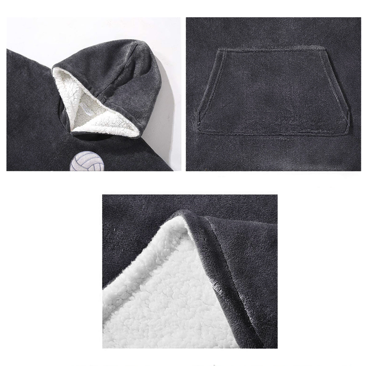 Sport Lovers Go Team - Personalized Volleyball Blanket Hoodie