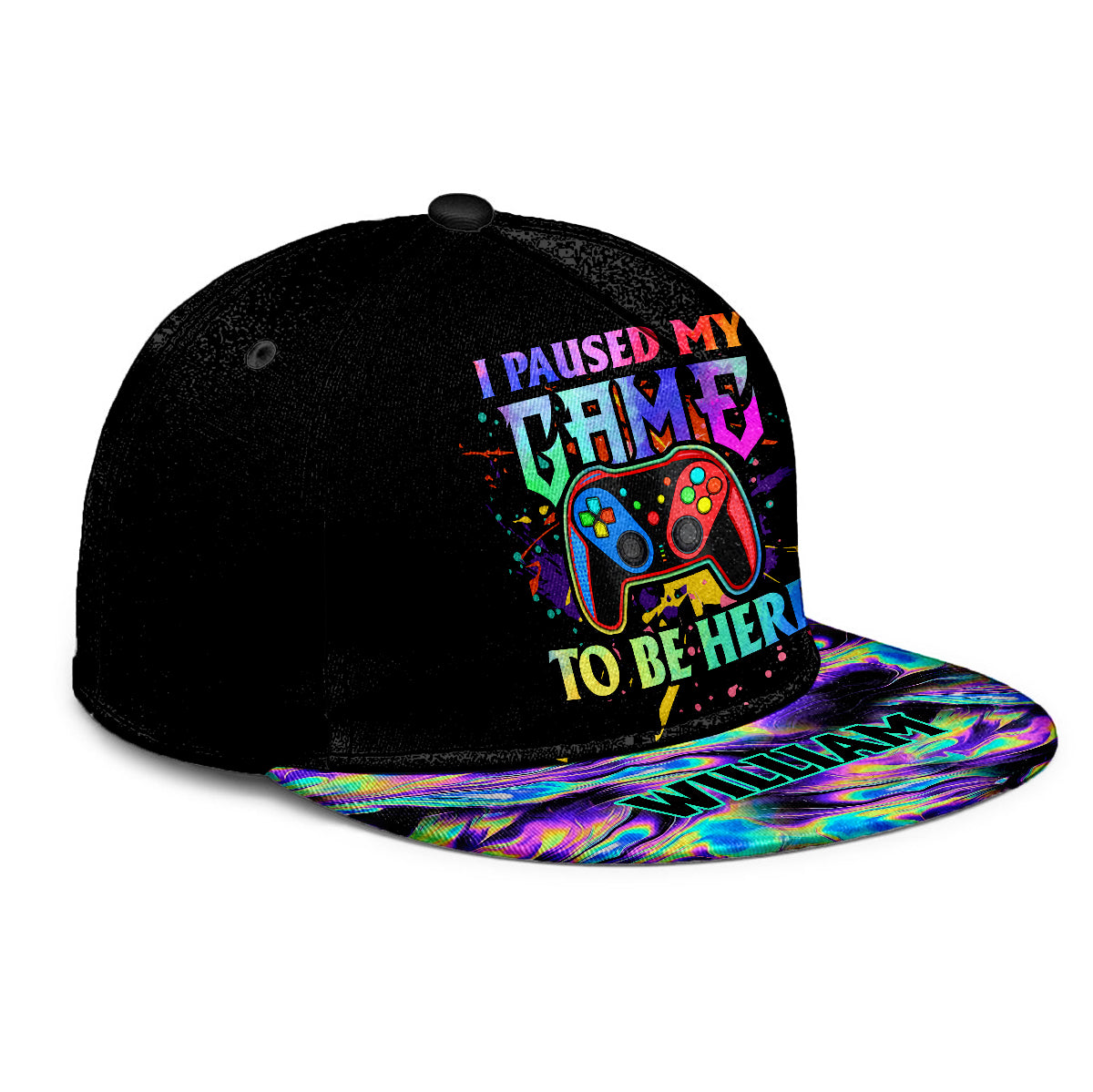 I Paused My Game To Be Here - Personalized Video Game Snapback