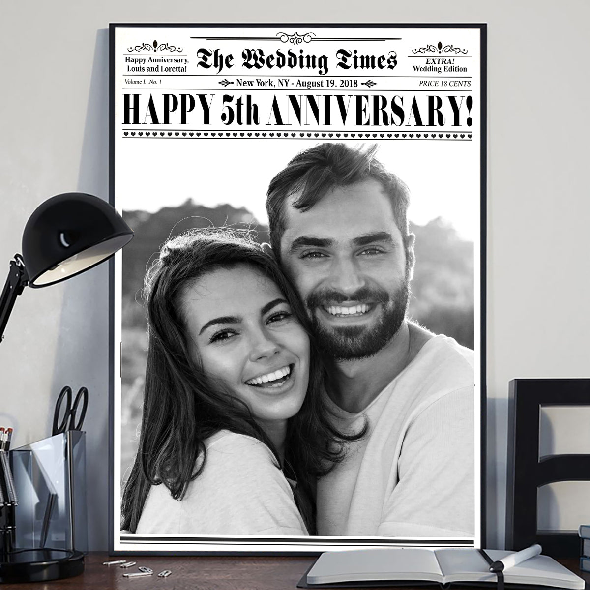 The Wedding Time - Personalized Husband And Wife Canvas And Poster